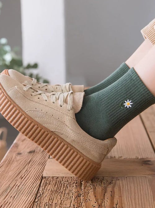 Lot de 5 Chaussettes Hautes Fleurs - Kiabi