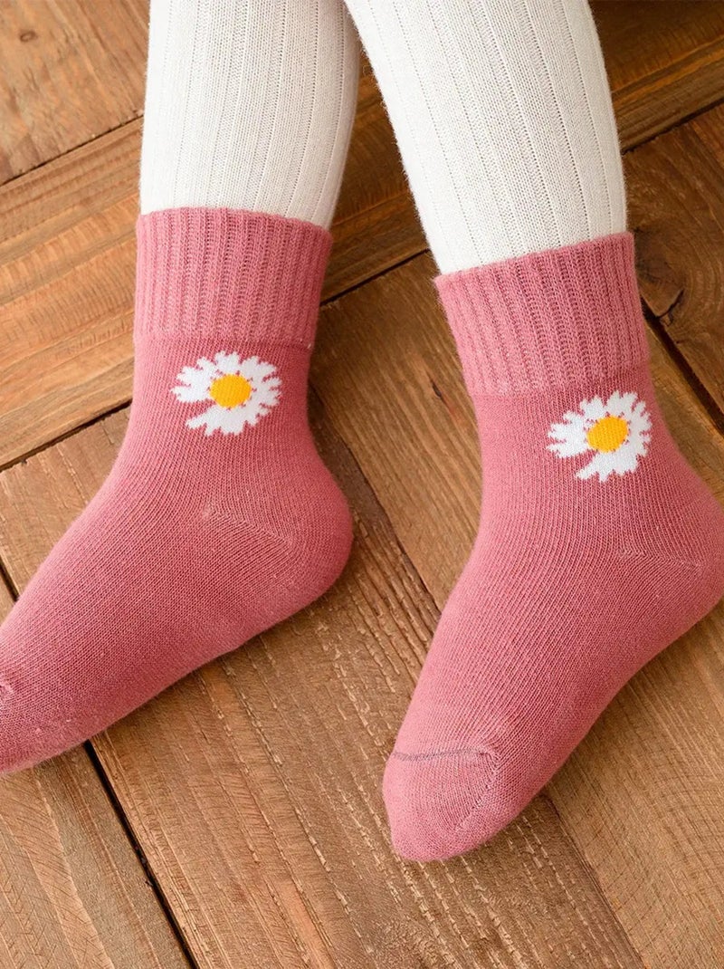 Lot de 5 Chaussettes Hautes Marguerite Enfants Multicolore - Kiabi