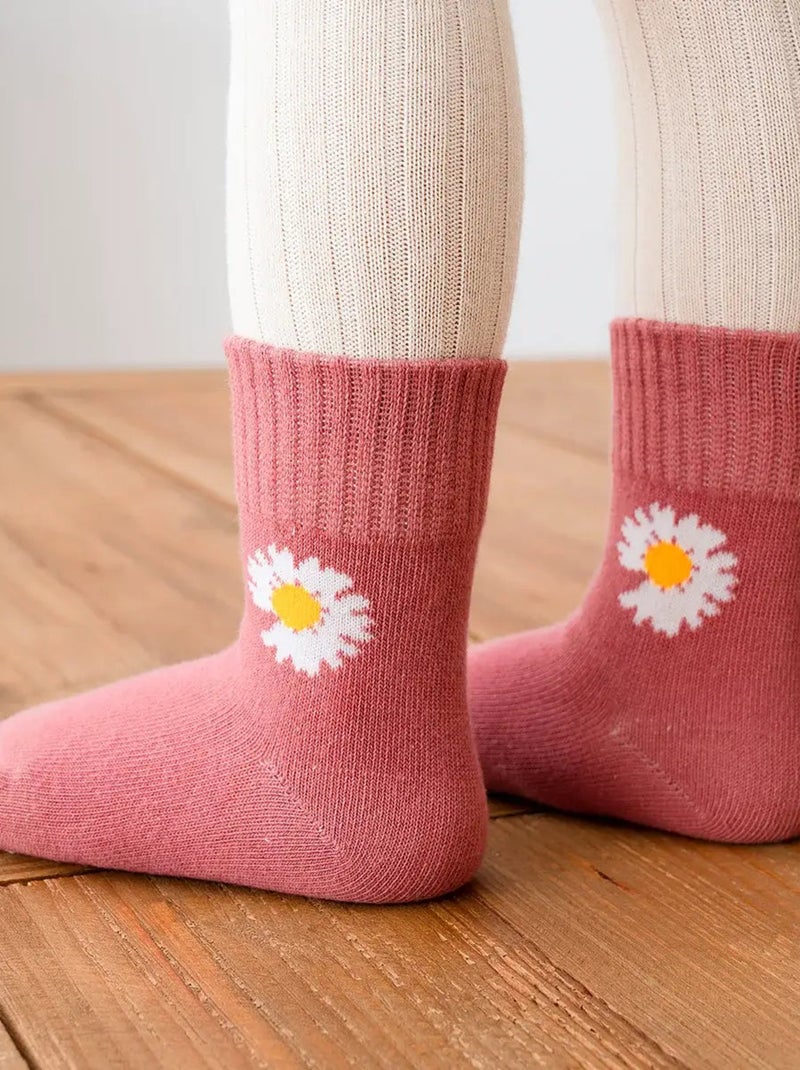 Lot de 5 Chaussettes Hautes Marguerite Enfants Multicolore - Kiabi