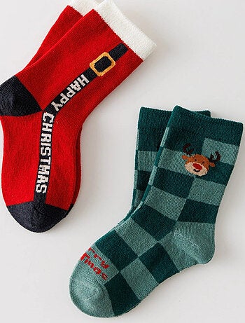 Lot de 5 Chaussettes Hautes Noël Enfants