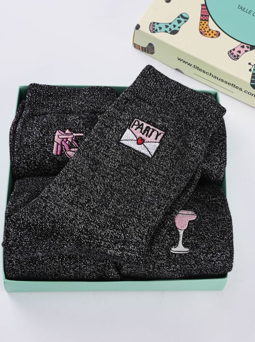 Lot de 5 Chaussettes Hautes Paillettes & Fête - Kiabi