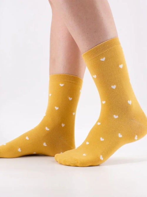 Lot de 5 Chaussettes Hautes Petits Cœurs - Kiabi