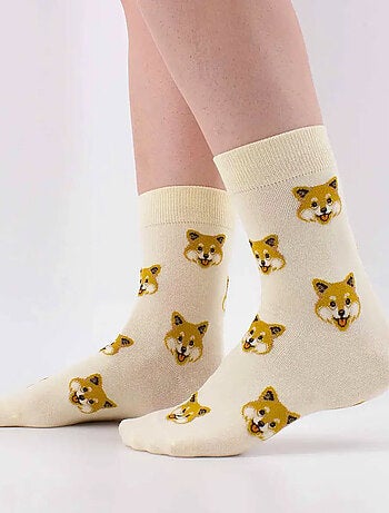 Lot de 5 Chaussettes Hautes Têtes de Chiens