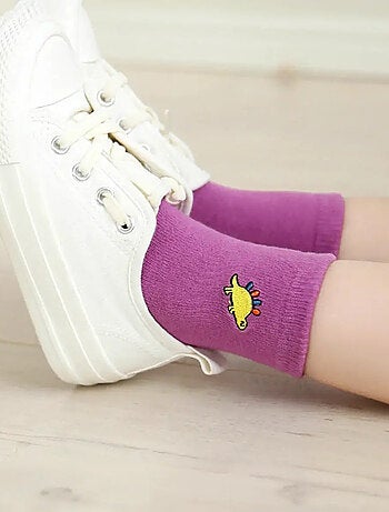 Lot de 5 Chaussettes Hautes Unies Dino Enfants
