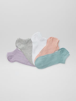 Lot de 5 chaussettes invisibles