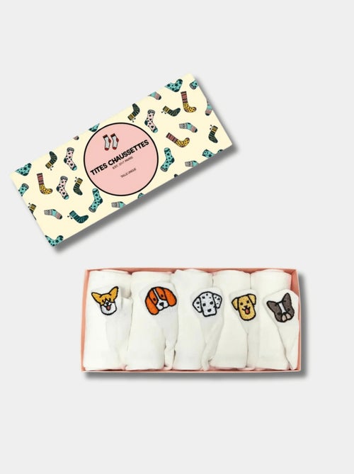 Lot de 5 Chaussettes Languette Chien - Kiabi