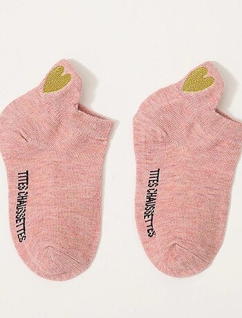 Lot de 5 Chaussettes Languette Coeur Doré Enfants