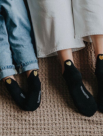 Lot de 5 Chaussettes Languette Coeur Doré Enfants