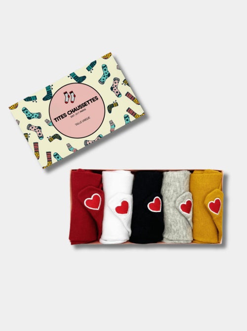 Lot de 5 Chaussettes Languette Coup de Coeur - Kiabi