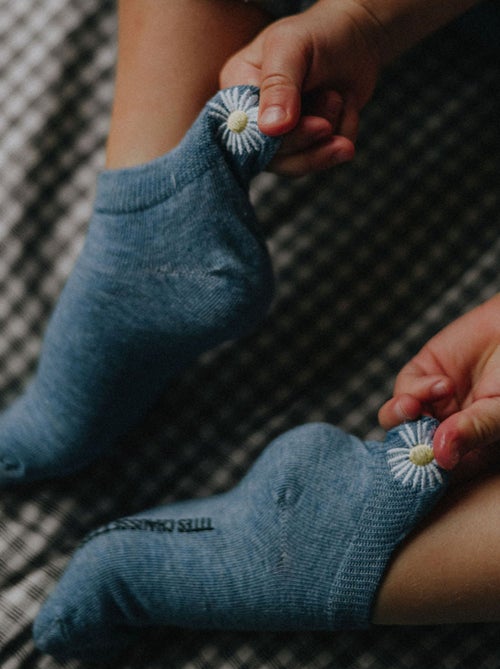 Lot de 5 Chaussettes Languette Fleur Enfants - Kiabi