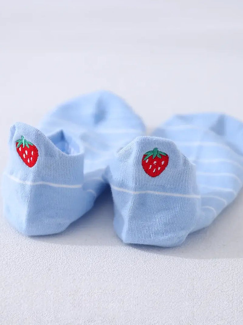 Lot de 5 Chaussettes Languette Fraise Multicolore - Kiabi