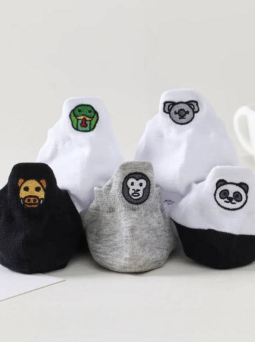 Lot de 5 Chaussettes Languette Jungle - Kiabi