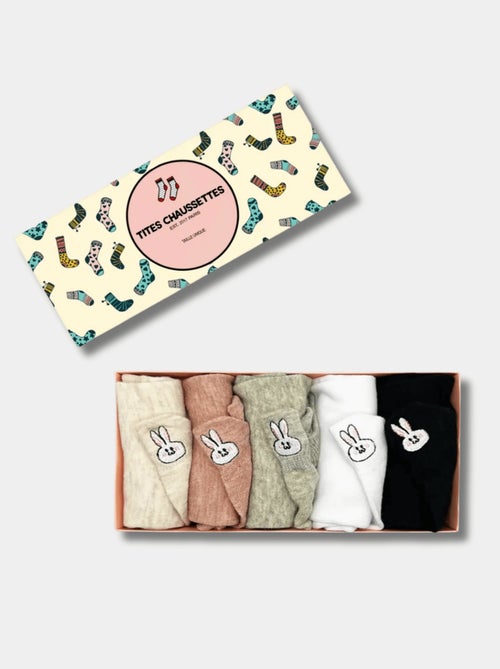 Lot de 5 Chaussettes Languette Lapin - Kiabi