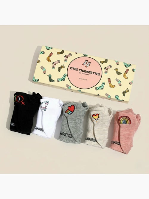 Lot de 5 Chaussettes Languette LGBT - Kiabi