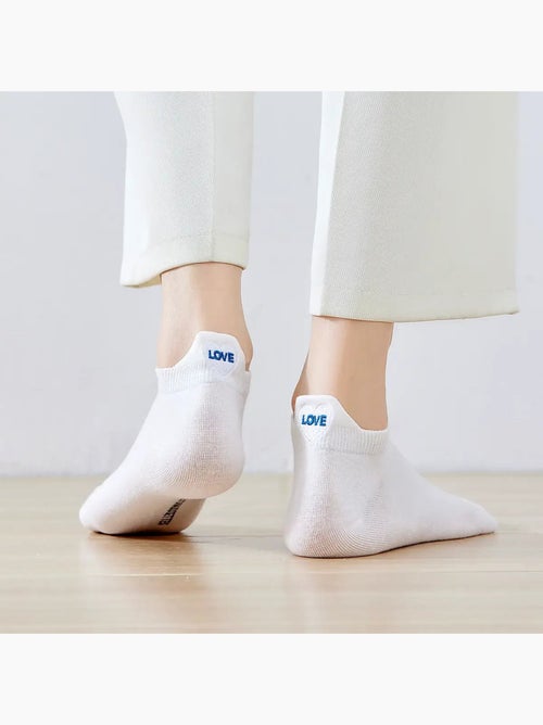 Lot de 5 Chaussettes Languette Love - Kiabi