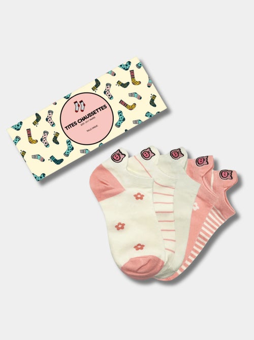 Lot de 5 Chaussettes Languette Petit Cochon - Kiabi