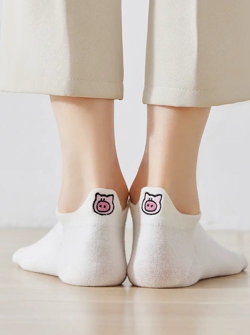 Lot de 5 Chaussettes Languette Petit Cochon - Kiabi