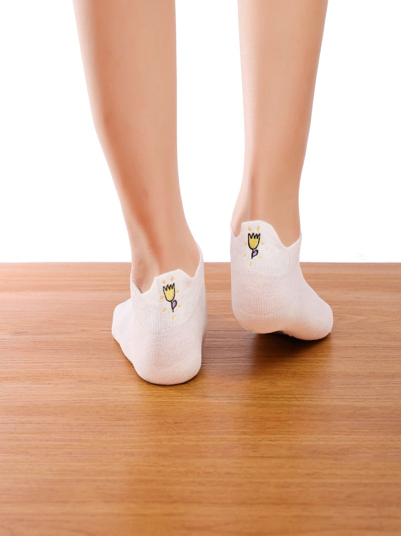 Lot de 5 Chaussettes Languette Printemps Multicolore - Kiabi