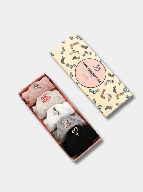 Lot de 5 Chaussettes Languette Sororité - Kiabi
