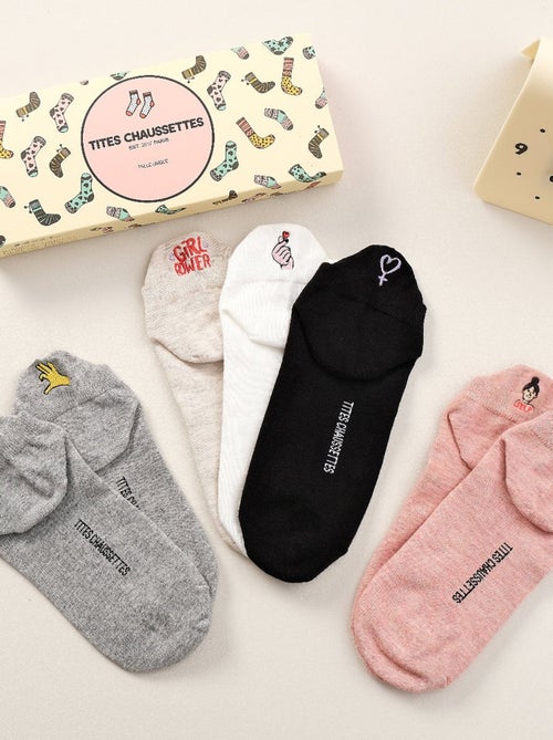 Lot de 5 Chaussettes Languette Sororité - Kiabi