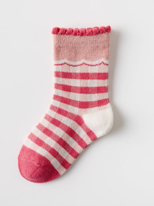 Lot de 5 Chaussettes Lapin Rose Enfants - Kiabi
