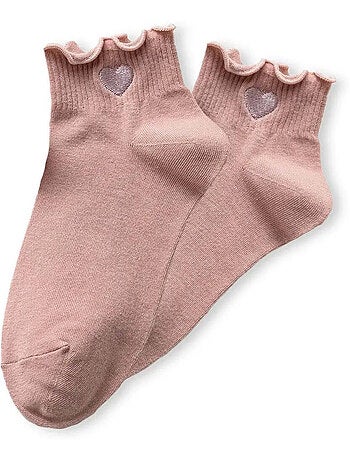 Lot de 5 Chaussettes Mi-Haute Coeur Tendre & Volant