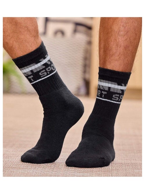 Lot de 5 Chaussettes Mi-Hautes Sport   - ATLAS FOR MEN - Kiabi