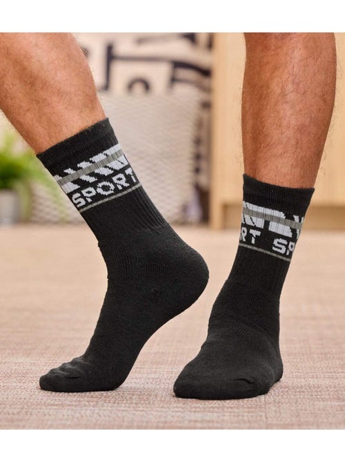 Lot de 5 Chaussettes Mi-Hautes Sport   - ATLAS FOR MEN - Kiabi
