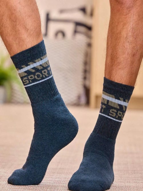 Lot de 5 Chaussettes Mi-Hautes Sport   - ATLAS FOR MEN - Kiabi