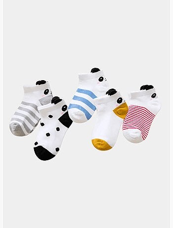 Lot de 5 Chaussettes Panda Enfants