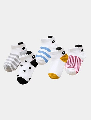 Lot de 5 Chaussettes Panda Enfants