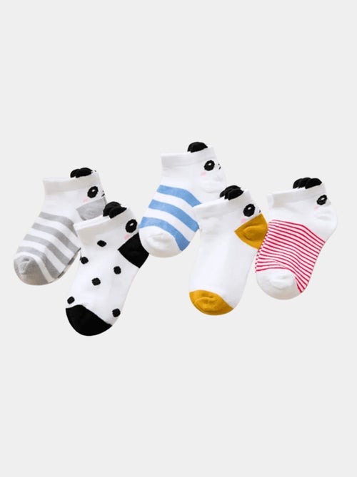 Lot de 5 Chaussettes Panda Enfants - Kiabi