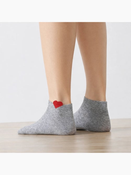 Lot de 5 Chaussettes Petit Cœur - Kiabi