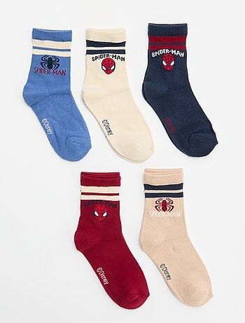 Lot de 5 chaussettes 'Spider-Man' 'Marvel'