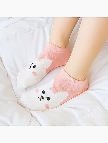 Lot de 5 Chaussettes Têtes Animaux Enfants