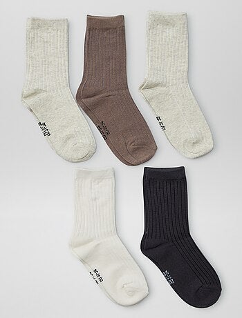 Lot de 5 chaussettes unies