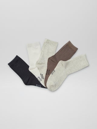 Lot de 5 chaussettes unies