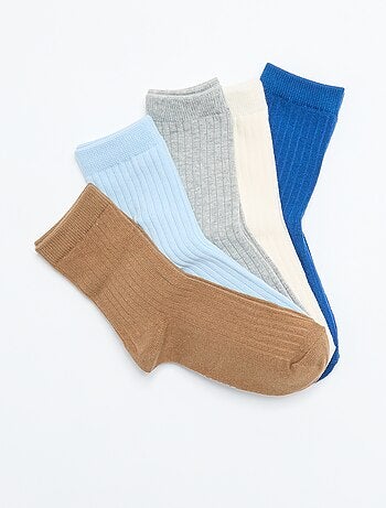 Lot de 5 chaussettes unies