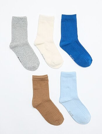 Lot de 5 chaussettes unies