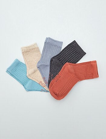 Lot de 5 chaussettes unies