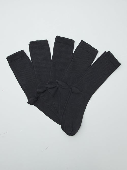 Lot de 5 chaussettes unies - Kiabi