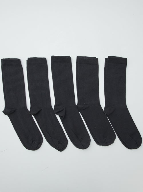 Lot de 5 chaussettes unies - Kiabi