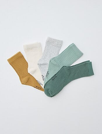Lot de 5 chaussettes unies