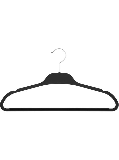 Lot de 5 cintres antidérapant platisque rubber - Kiabi Lot de 5 cintres antidérapant platisque rubber - Kiabi