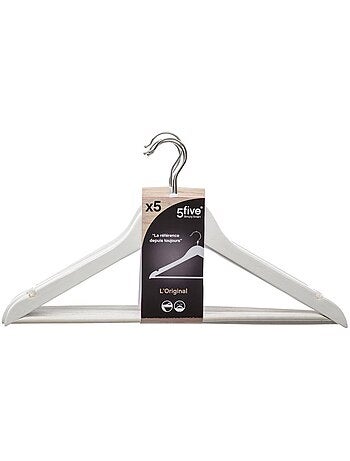 Lot de 5 cintres en bois hang'up