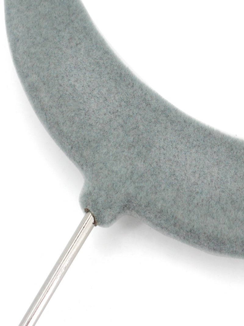 Lot de 5 cintres floqué velours Gris - Kiabi