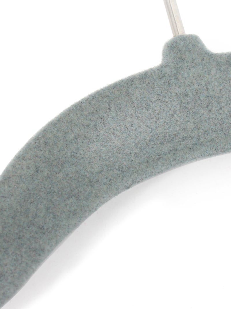 Lot de 5 cintres floqué velours Gris - Kiabi