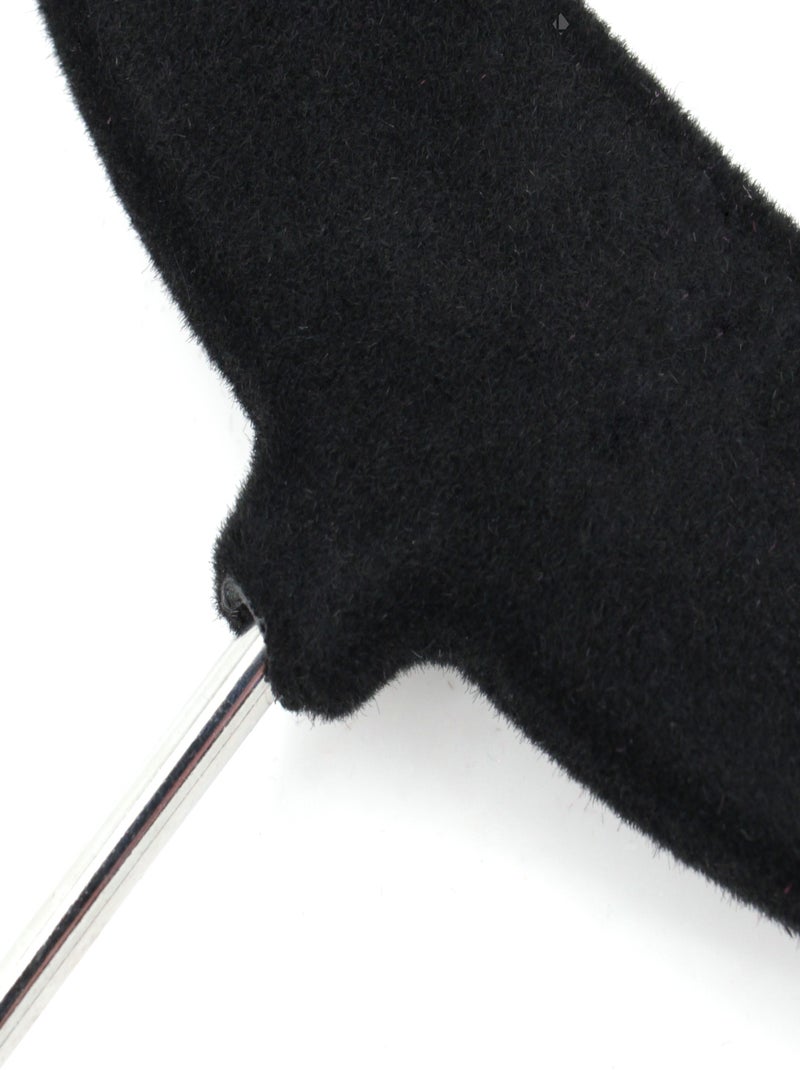 Lot de 5 cintres floqué velours Noir Noir - Kiabi