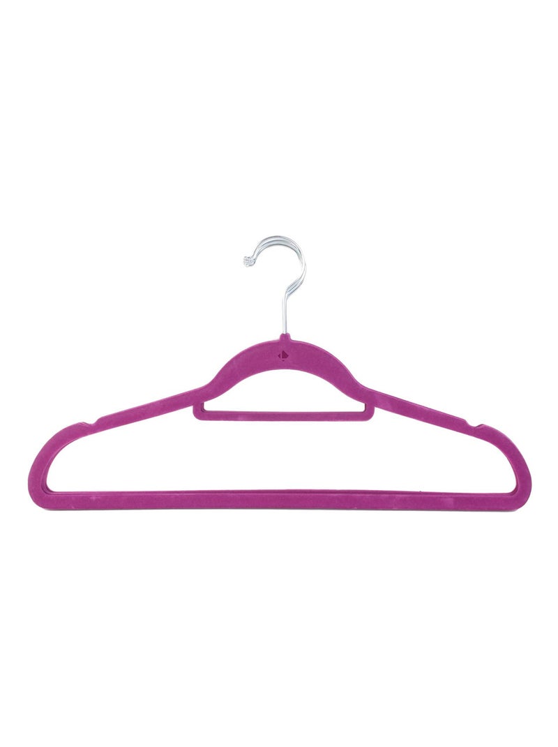 Lot de 5 cintres floqué velours Violet - Kiabi