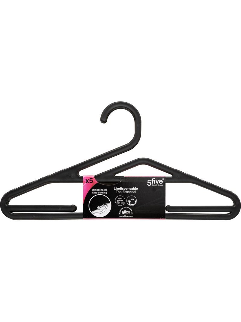 Lot de 5 cintres hang'up Noir - Kiabi